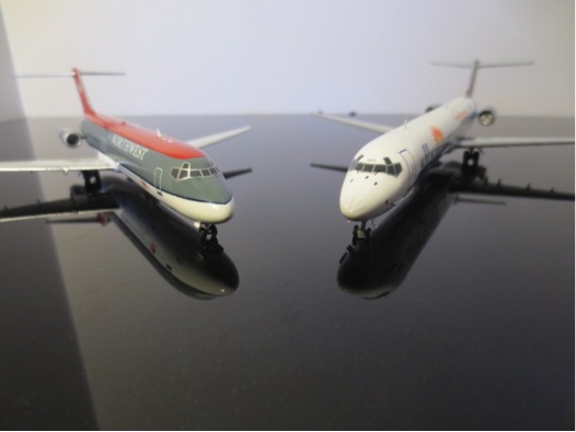 A 1:200 Scale Comparison: Inflight200's Northwest DC-9 vs. Gemini