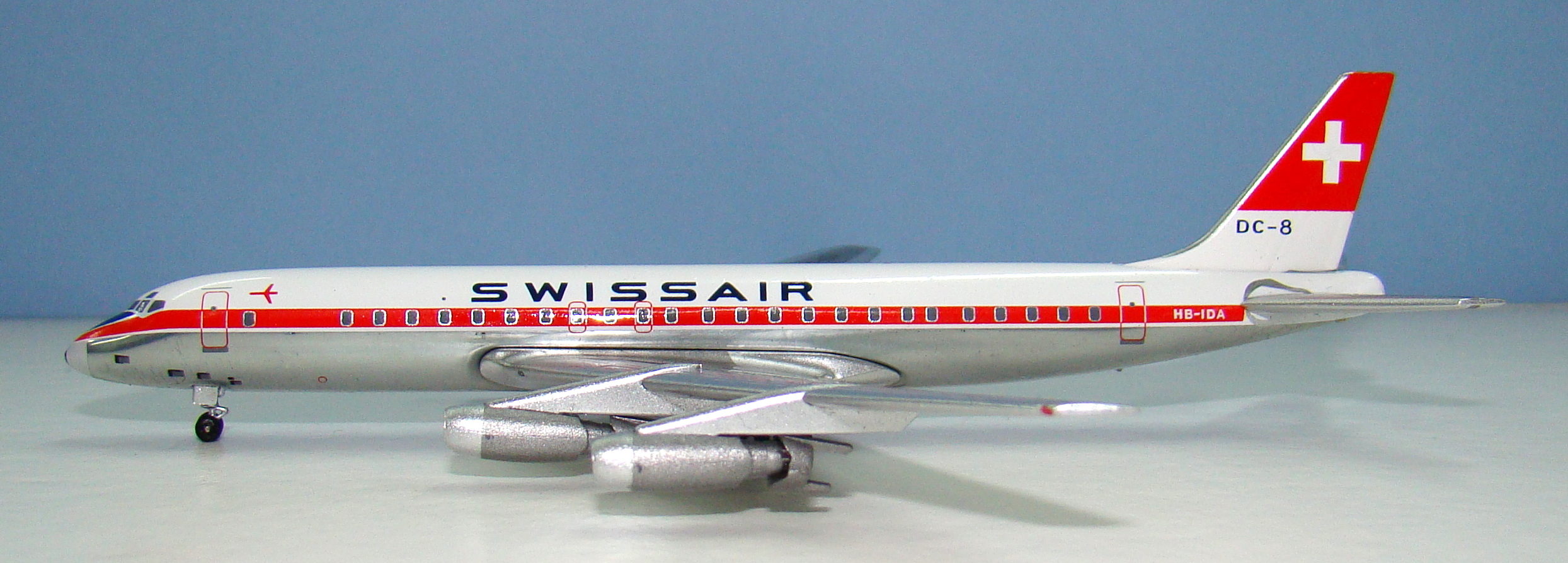 Jet Cross: Swissair Douglas DC-8-33 HB-IDA with GSE by